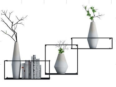 סט 3 מדפי מתכת