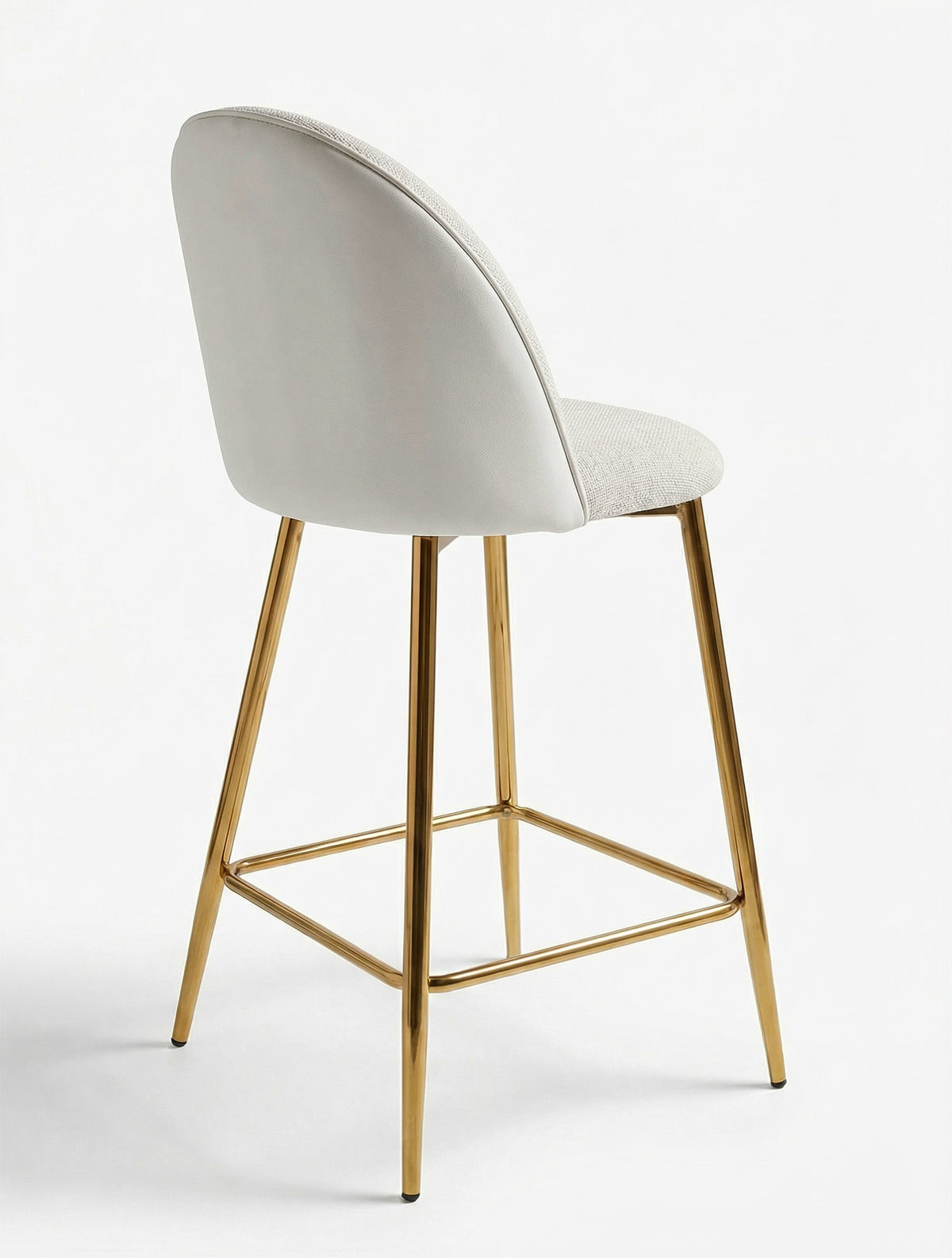 כיסא בר LUNA - כיסא בר רגל זהב בעיצוב נקי ובהיר