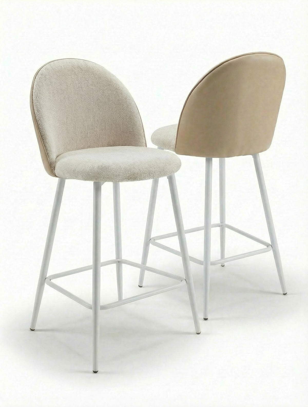 כיסא בר LUNA - כיסא בר מרופד לאי בגוון אבן