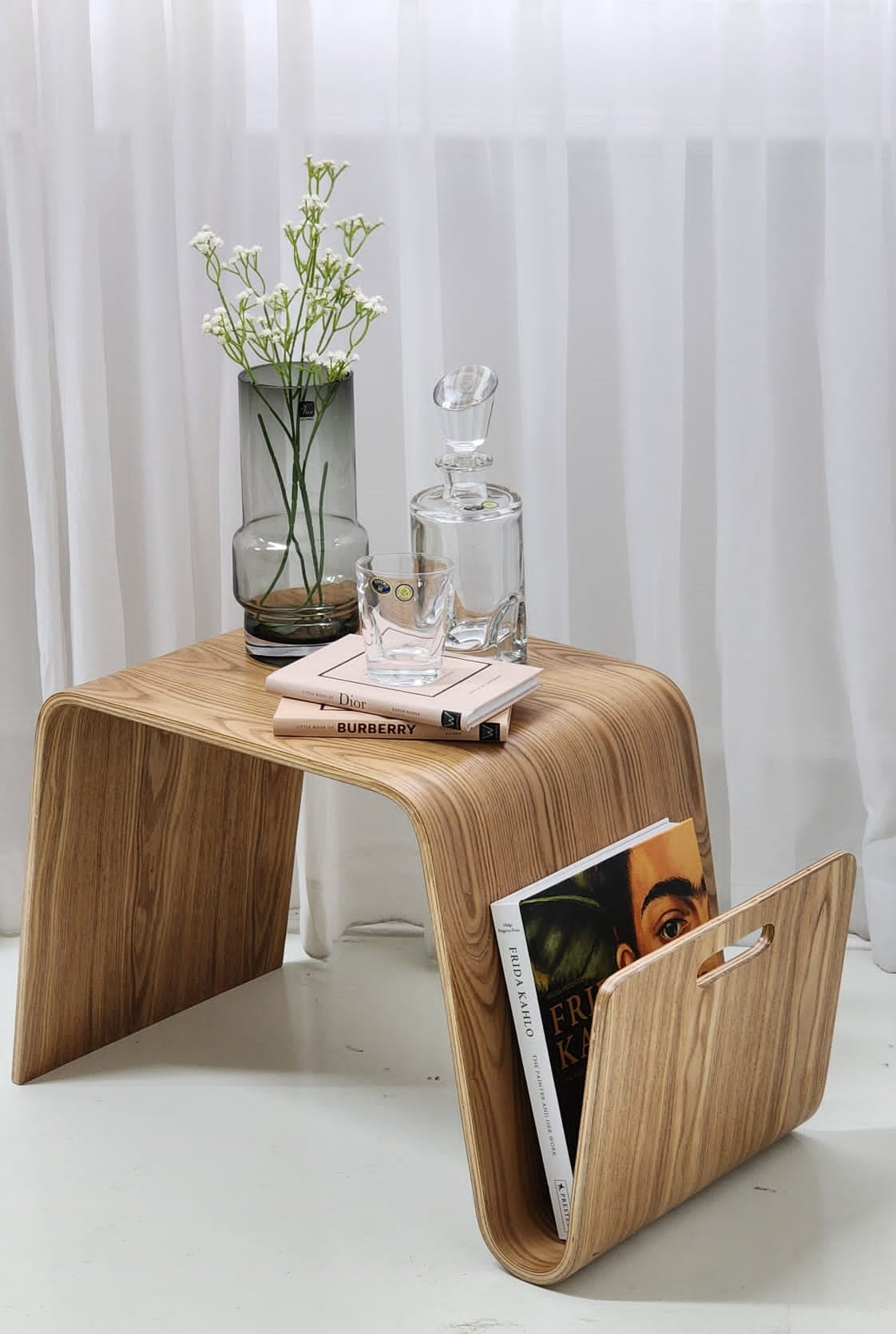 שולחן צד מפורניר אלון בצבע טיבעי