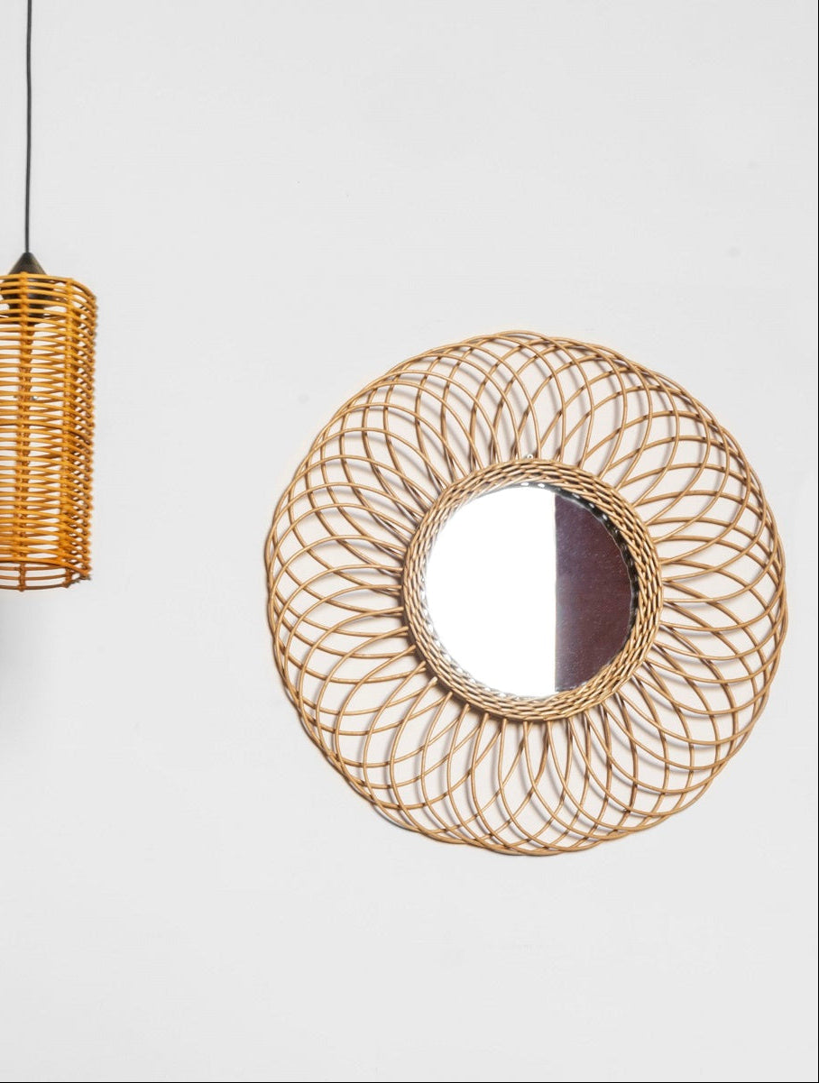 מראה ראטן קוטר 60סמ