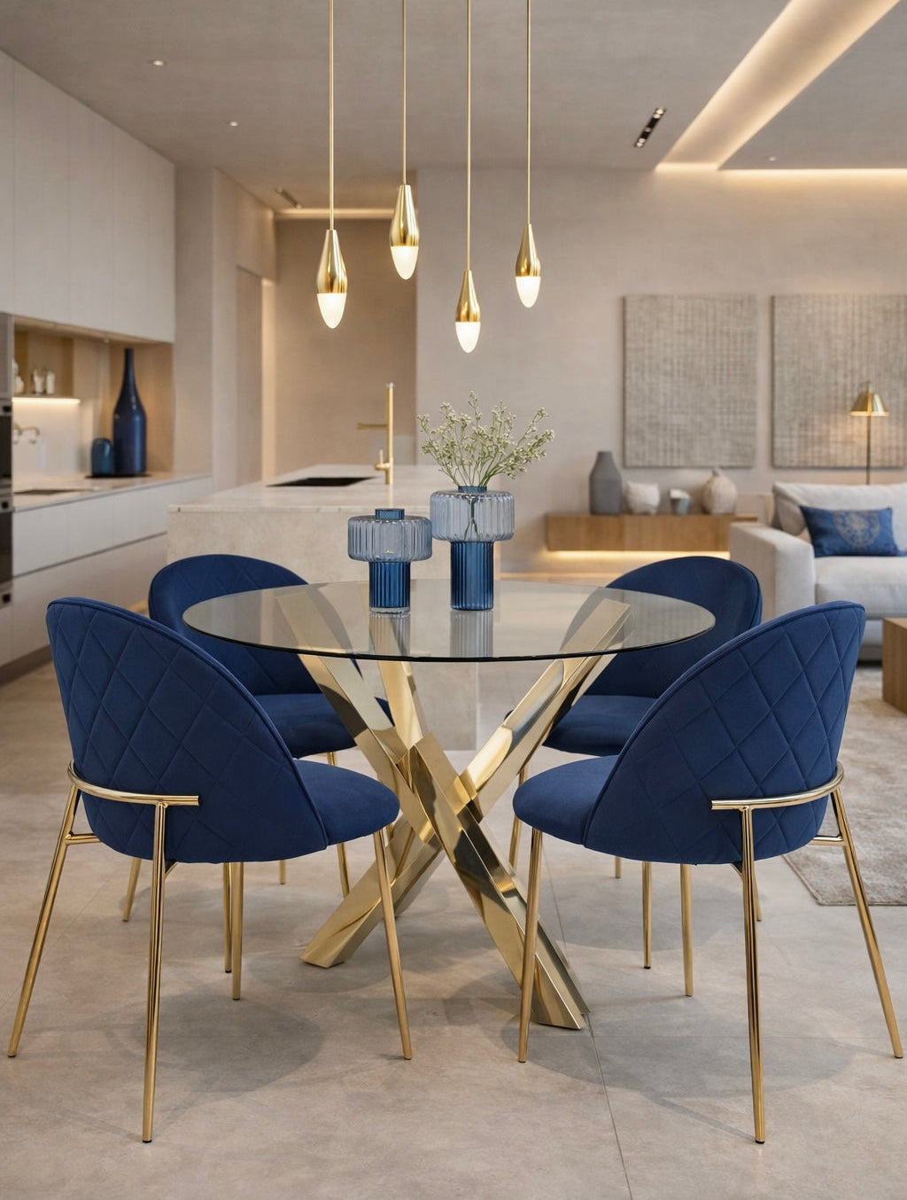 כסא לפינת אוכל רויאל-כחול