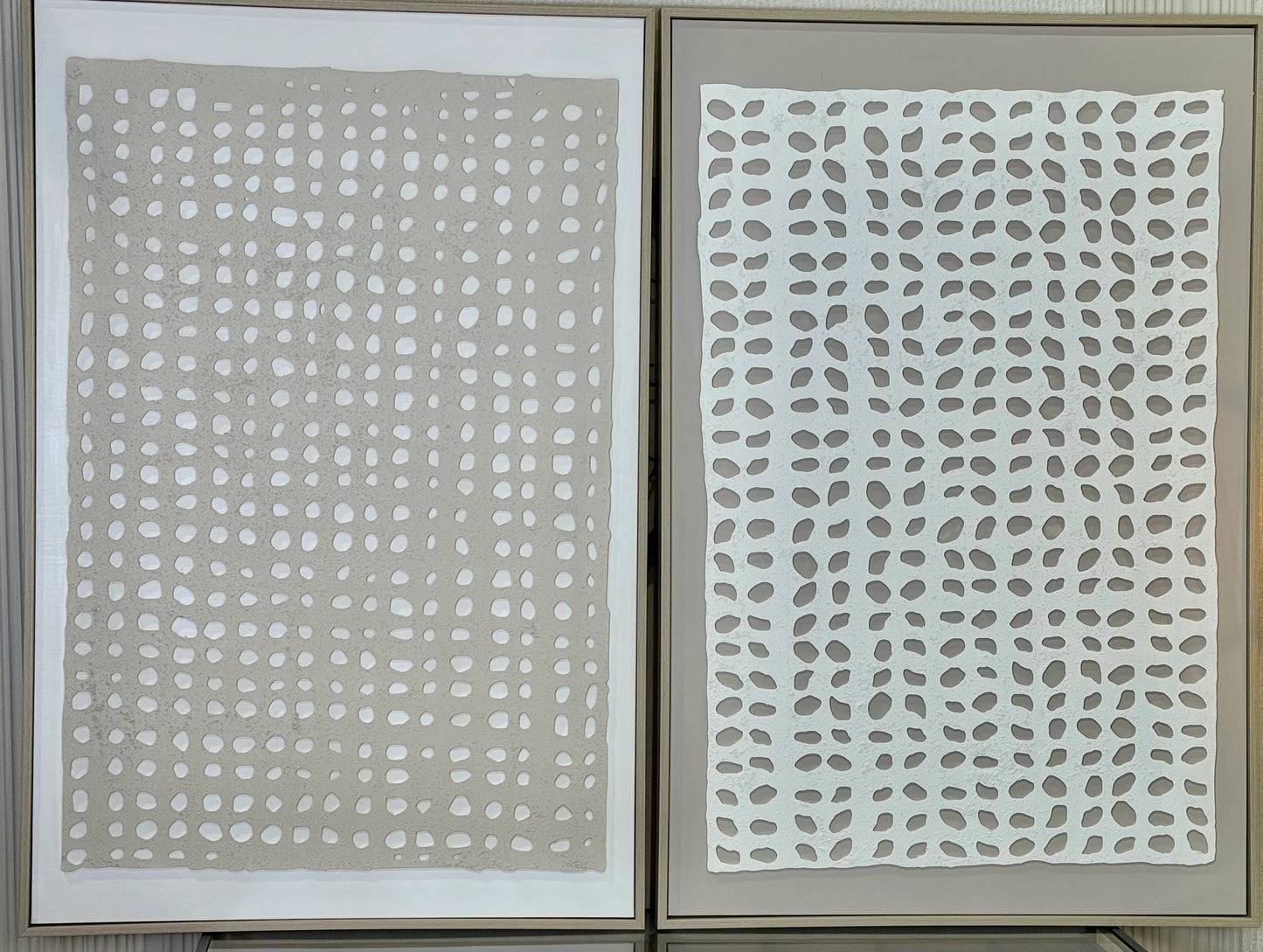 זוג תמונת קנבס מודרנית עם טקסטורה