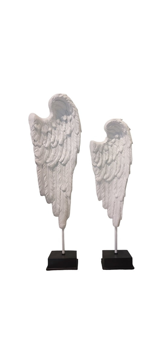 פסל זוג כנפי מלאך בצבע לבן