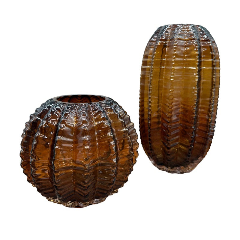 סט2 אגרטל זכוכית קקטוס