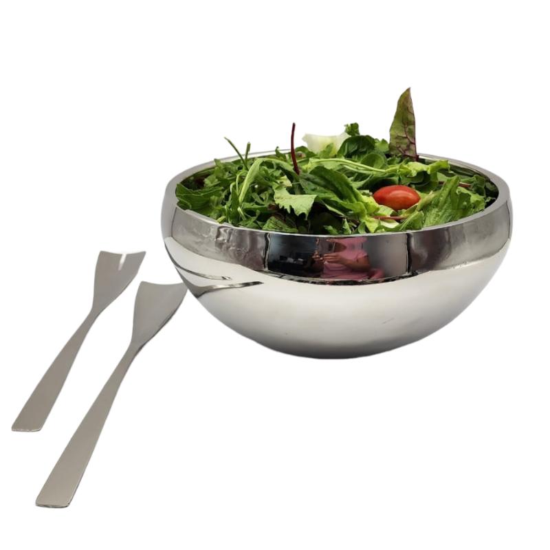 סט סלט קערת נירוסטה ניקל