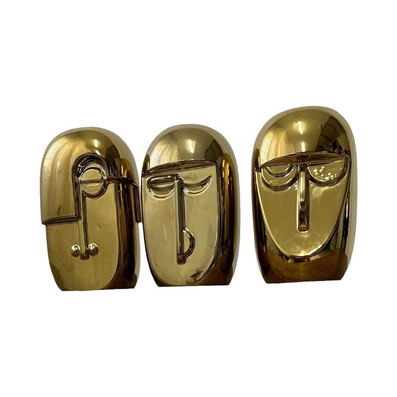 סט 3 אגרטל גולד פייס