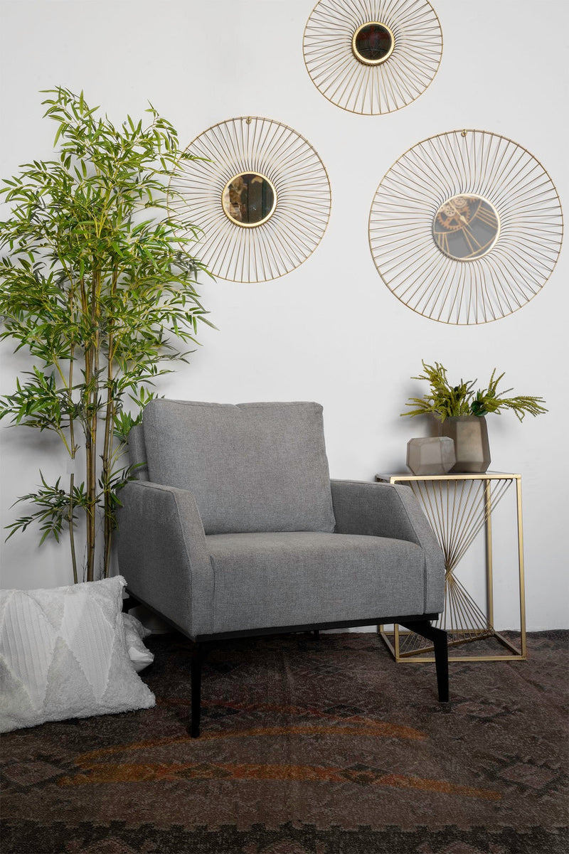 סט 3 מראות מתכת