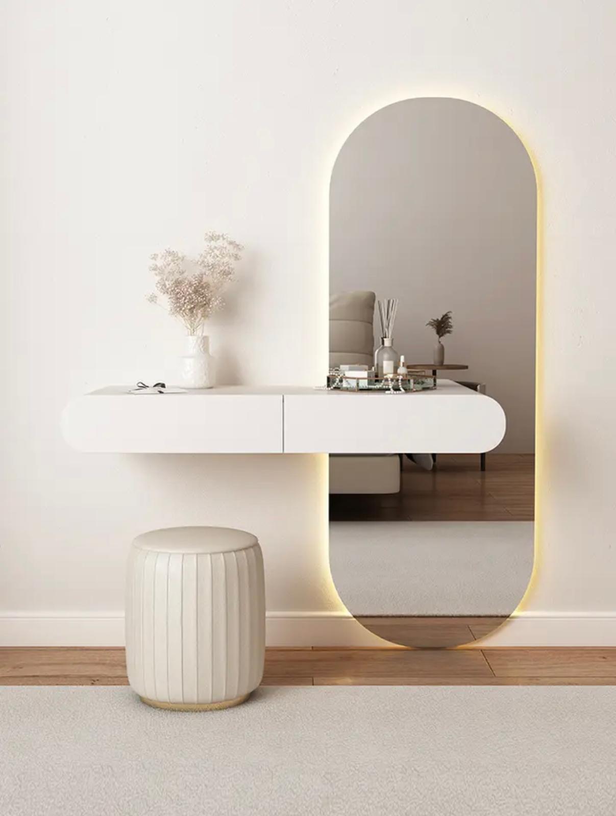 סט פינת איפור כולל שידה צפה