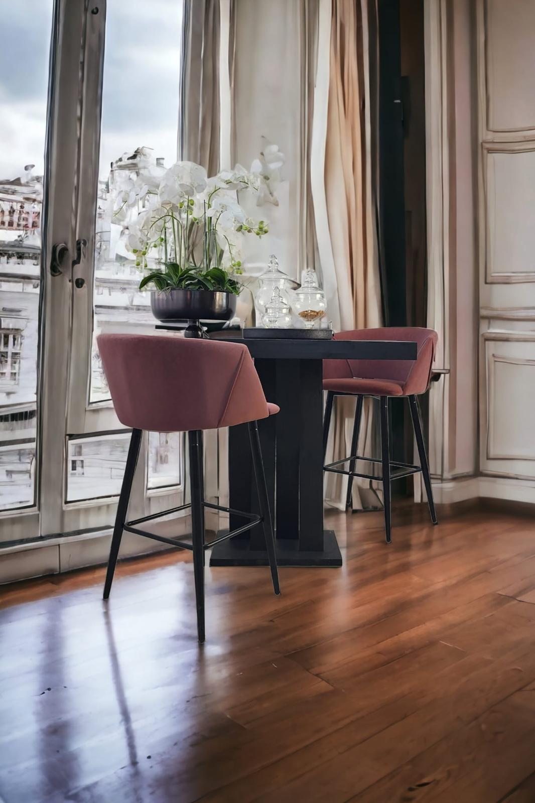 כסא בר ורוד - דגם נואר