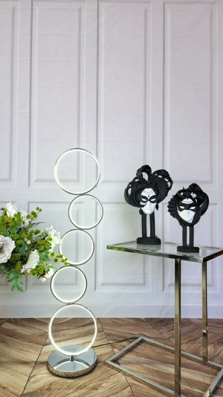 מנורת לד טבעות כסף 112 ס"מ ע-22 ר-25