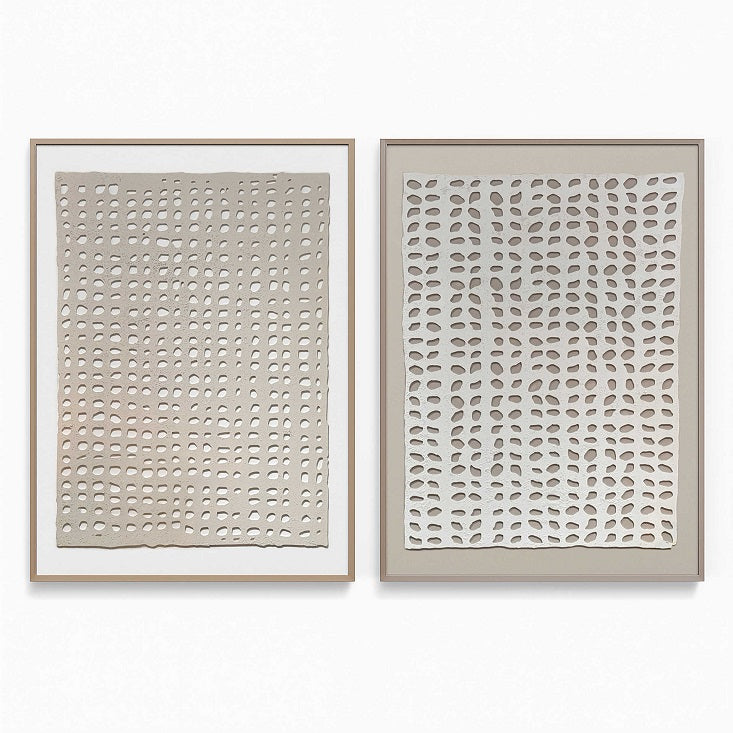 זוג תמונת קנבס מודרנית עם טקסטורה