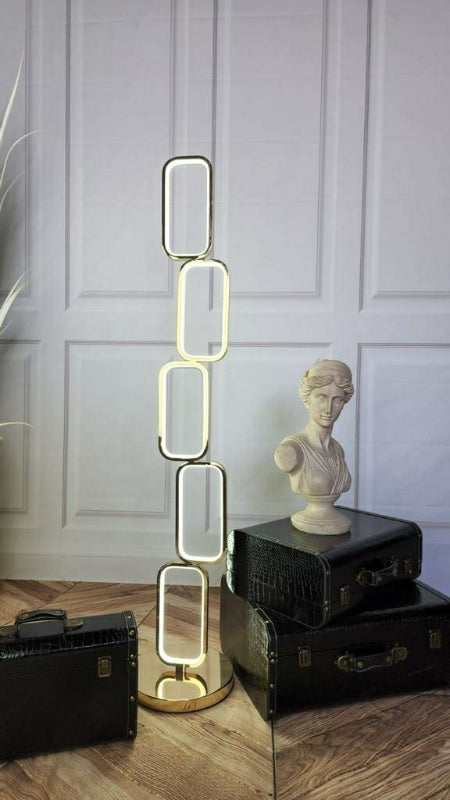 מנורת לד מלבנים זהב 125 ס"מ ע-22 ר-22