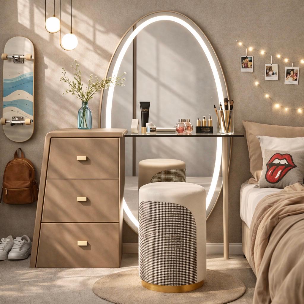 פינת איפור מושלמת לילדות - צבע בז