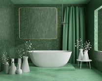 מראה מעוצבת במסגרת דקה ועדינה מרובע גדול