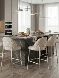 כיסא בר עם רגל שמנת ROYAL