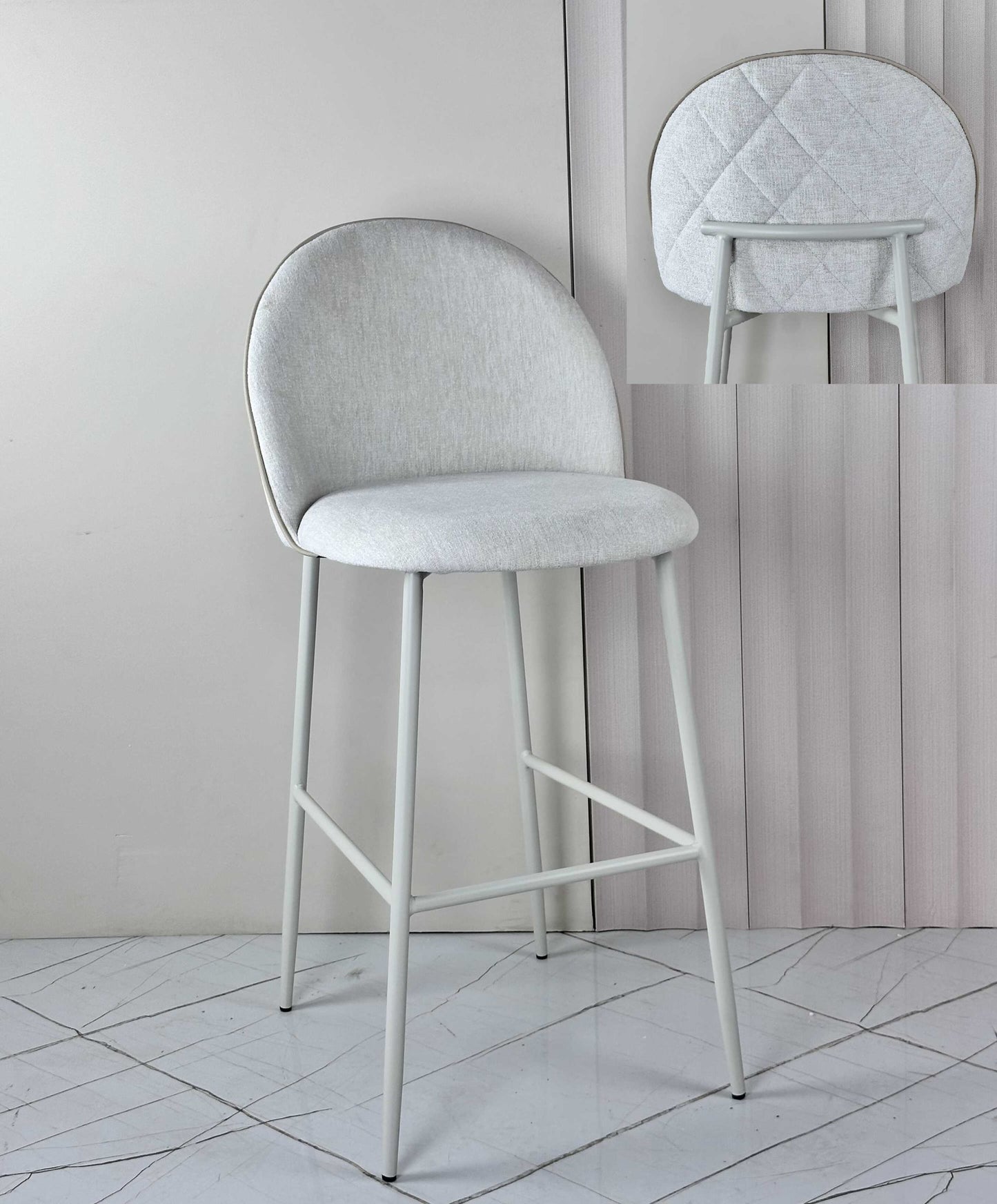 כיסא בר עם רגל שמנת ROYAL