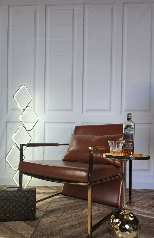 מנורת לד מעוינים כסף 125 ס"מ ע-22 ר-22