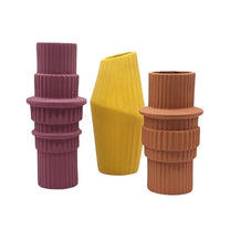 סט צבעוני 3 אגרטלי קרמיקה