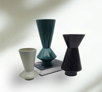 סט 3 אגרטלי קרמיקה בצבעים שונים