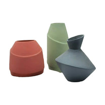 סט 3 אגרטלי טרקוטה בצבעים שונים