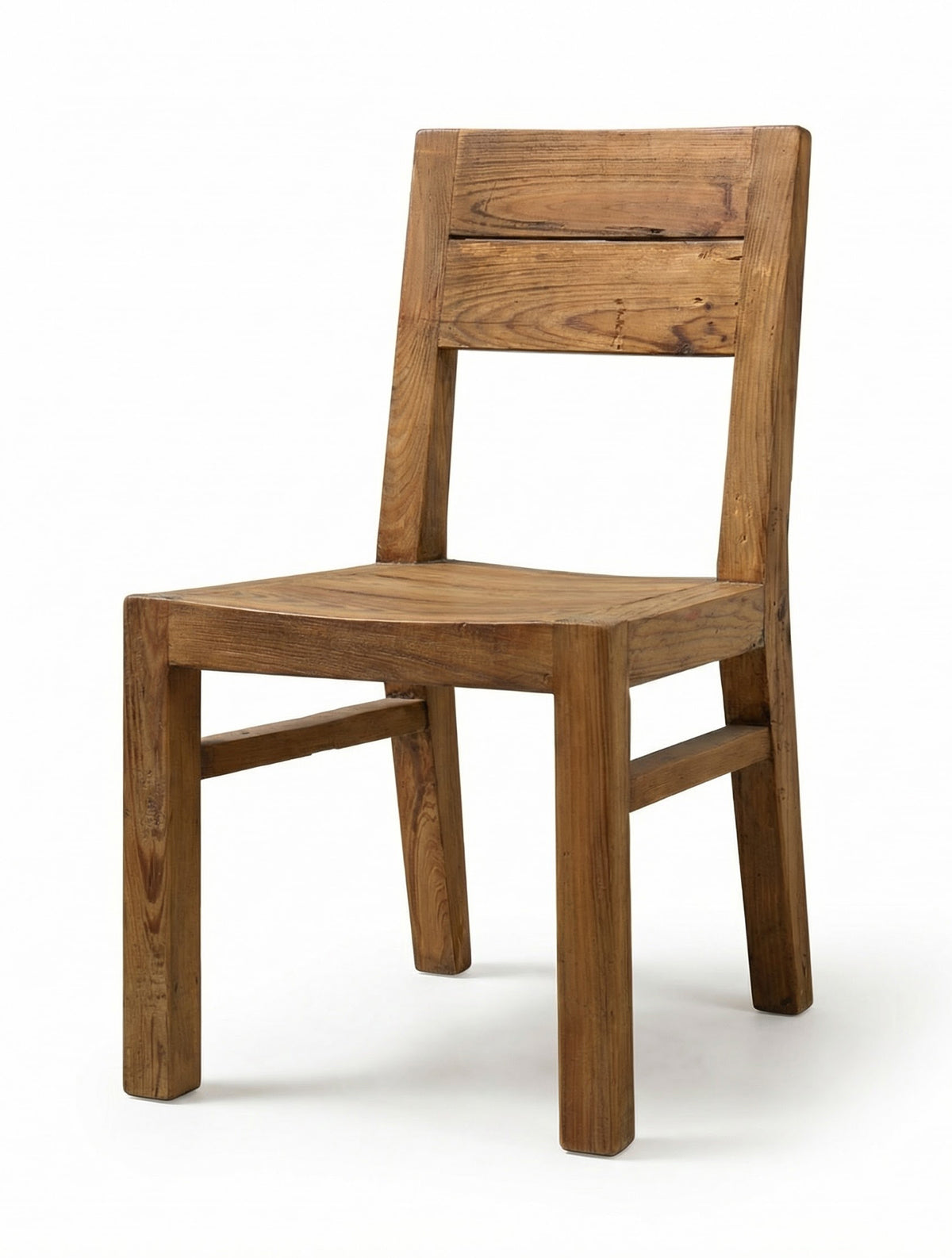 כסא עץ מלא ממוחזר