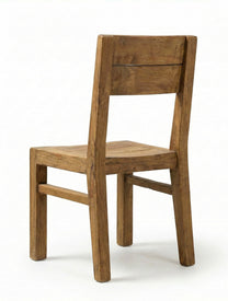 כסא עץ מלא ממוחזר