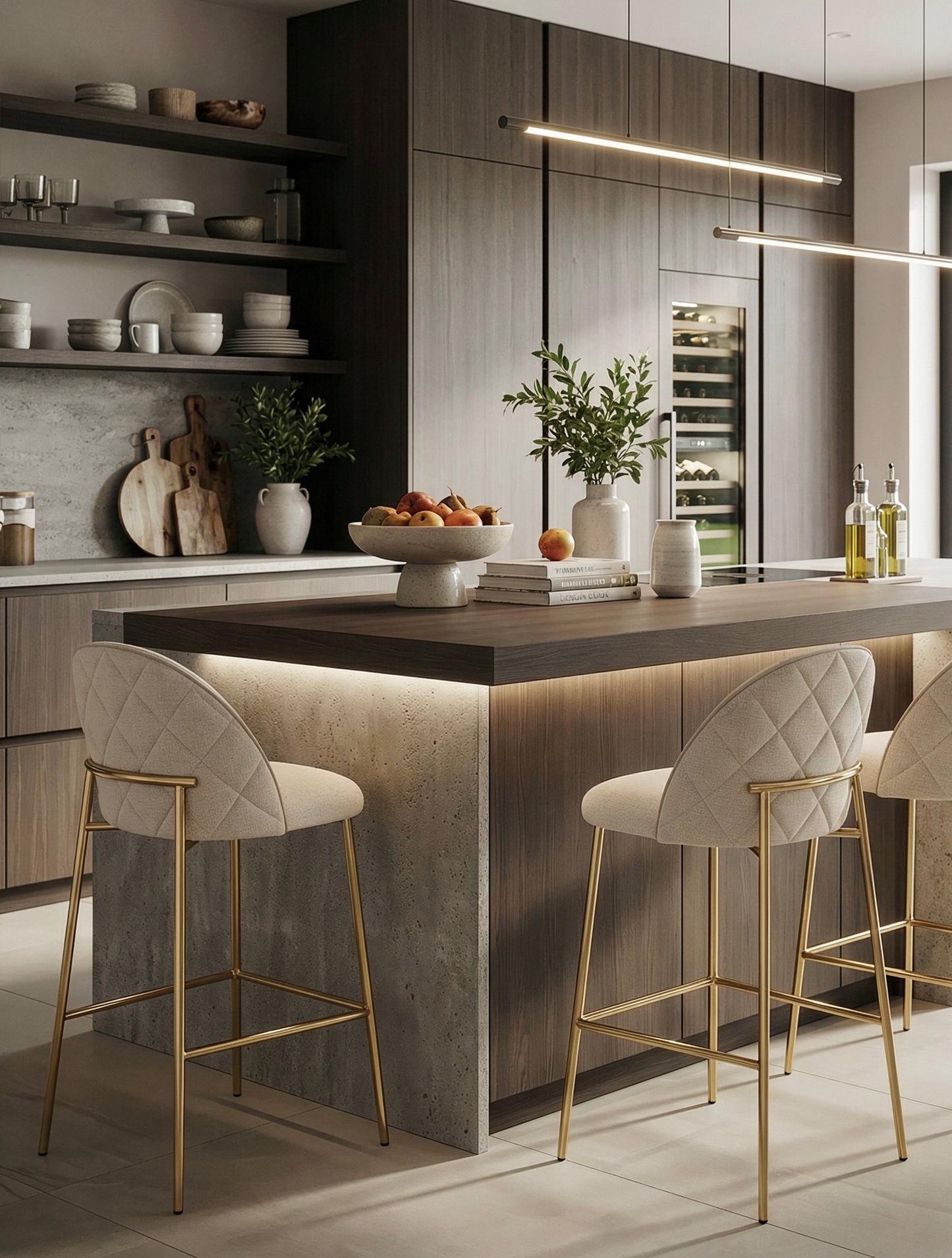 כיסא בר רגל זהב ROYAL