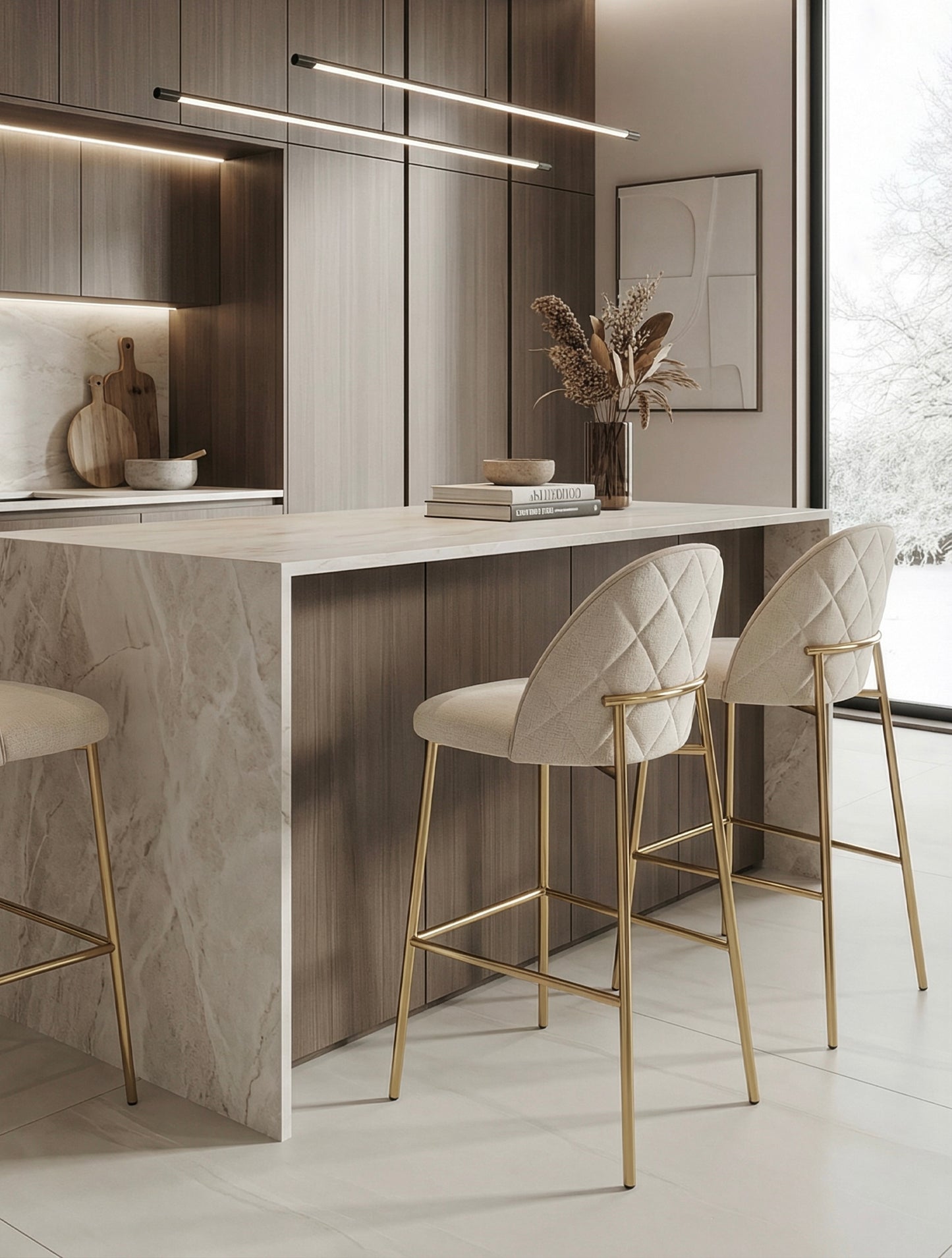 כיסא בר רגל זהב ROYAL