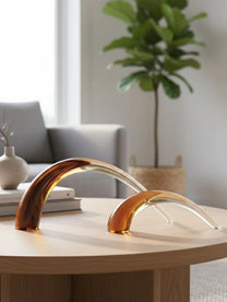 גודל קטן – פסל 'קרן' זכוכית “Amber Arc S”