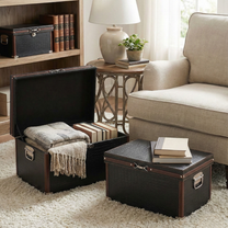 סט ארגזי אחסון שחורים