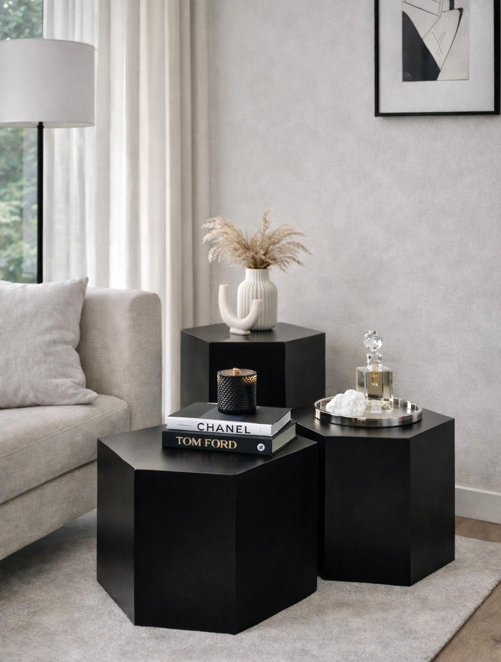 סט שולחנות צד מודרנים