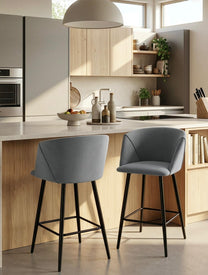 כיסא בר אפור