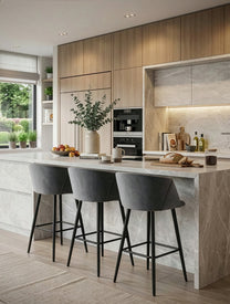 כיסא בר מהמם אפור