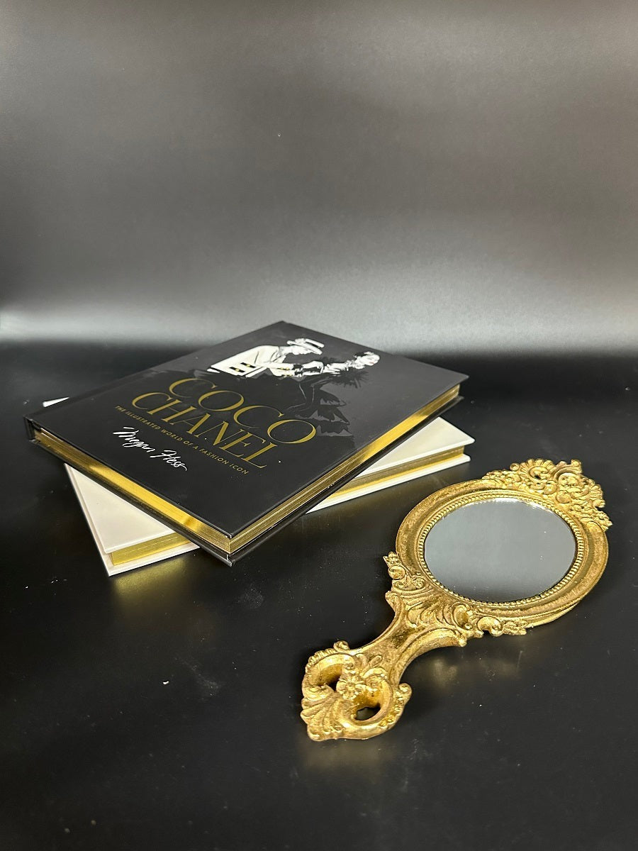 מראת יד ענתיק זהב