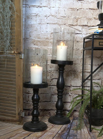 פמוט ריצפתי עץ מנגו 90 סמ