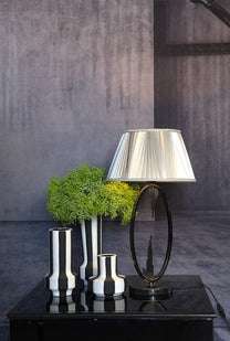 מנורה שולחנית- בראס אהיל סילבר