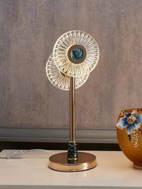 מנורה שולחנית- לייט דיסק עם נגיעות פרפל