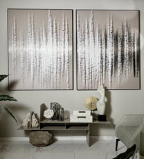 זוג תמונות קיר לסלון אבסטרקטיות