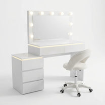 שידת איפור עם מראה ותאורת LED