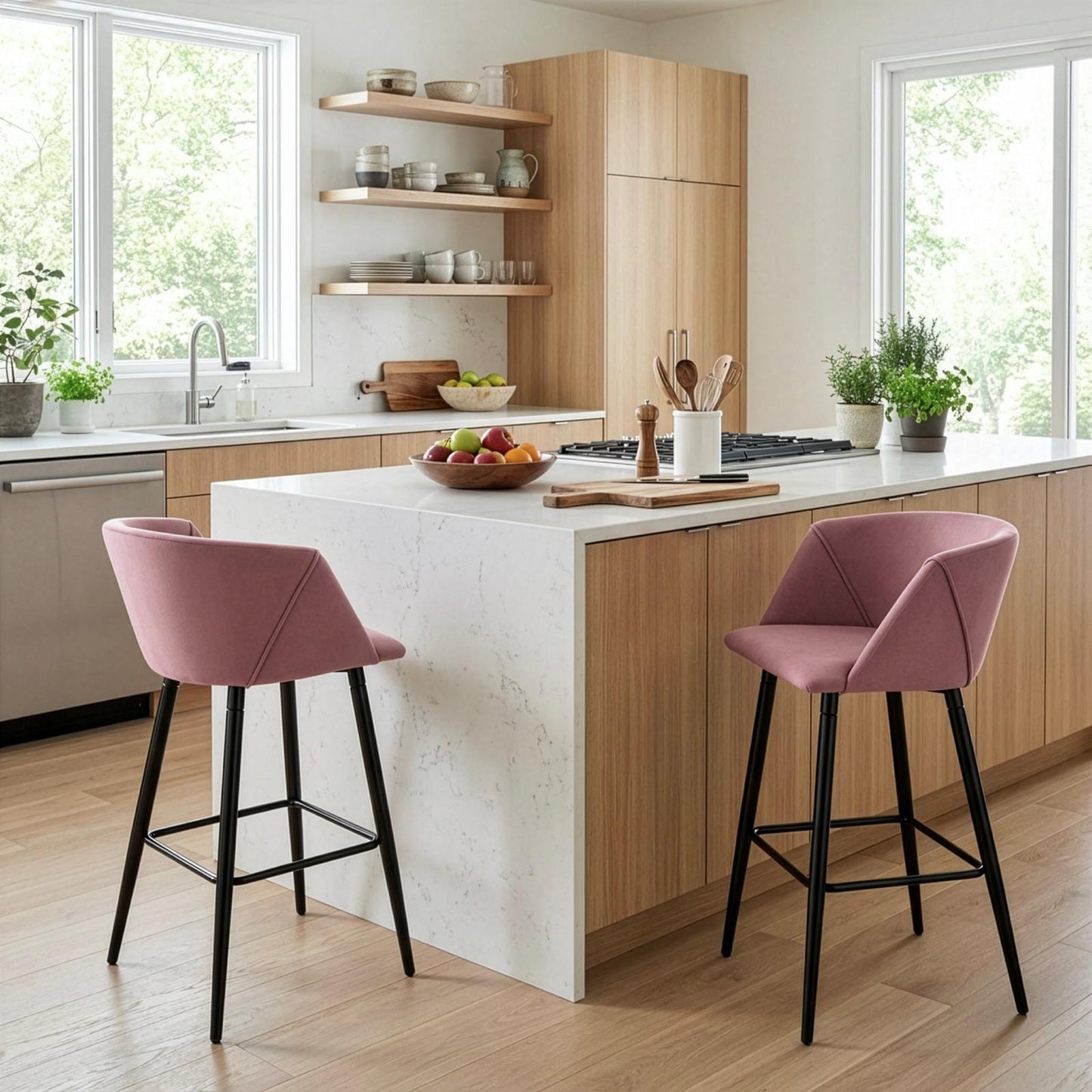 כיסא בר ורוד