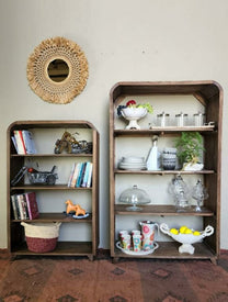 יחידת מידוף גדולה מעץ מלא