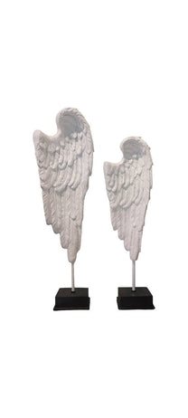 פסל זוג כנפי מלאך בצבע לבן