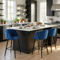 כיסא בר כחול