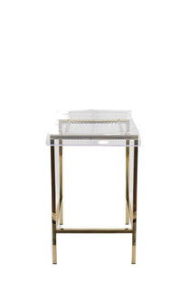 כסא בר שקוף-רגליים זהב