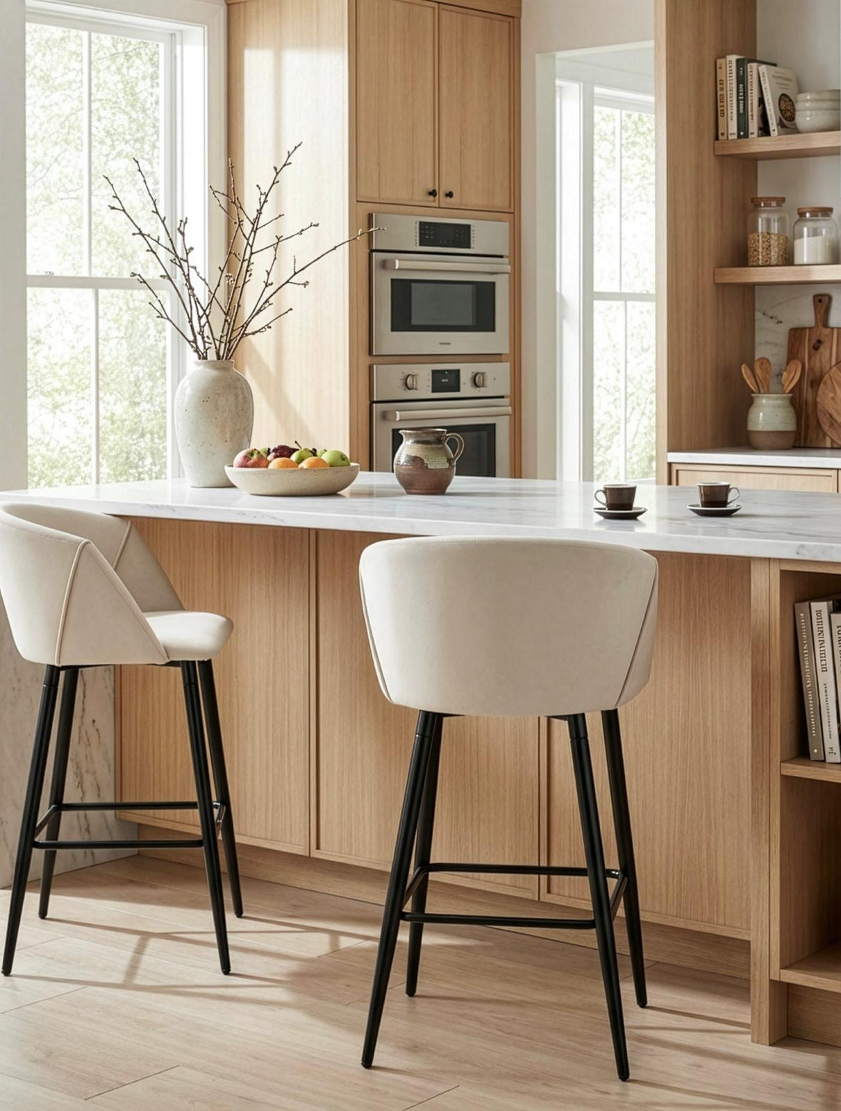 כיסא בר צבע אבן