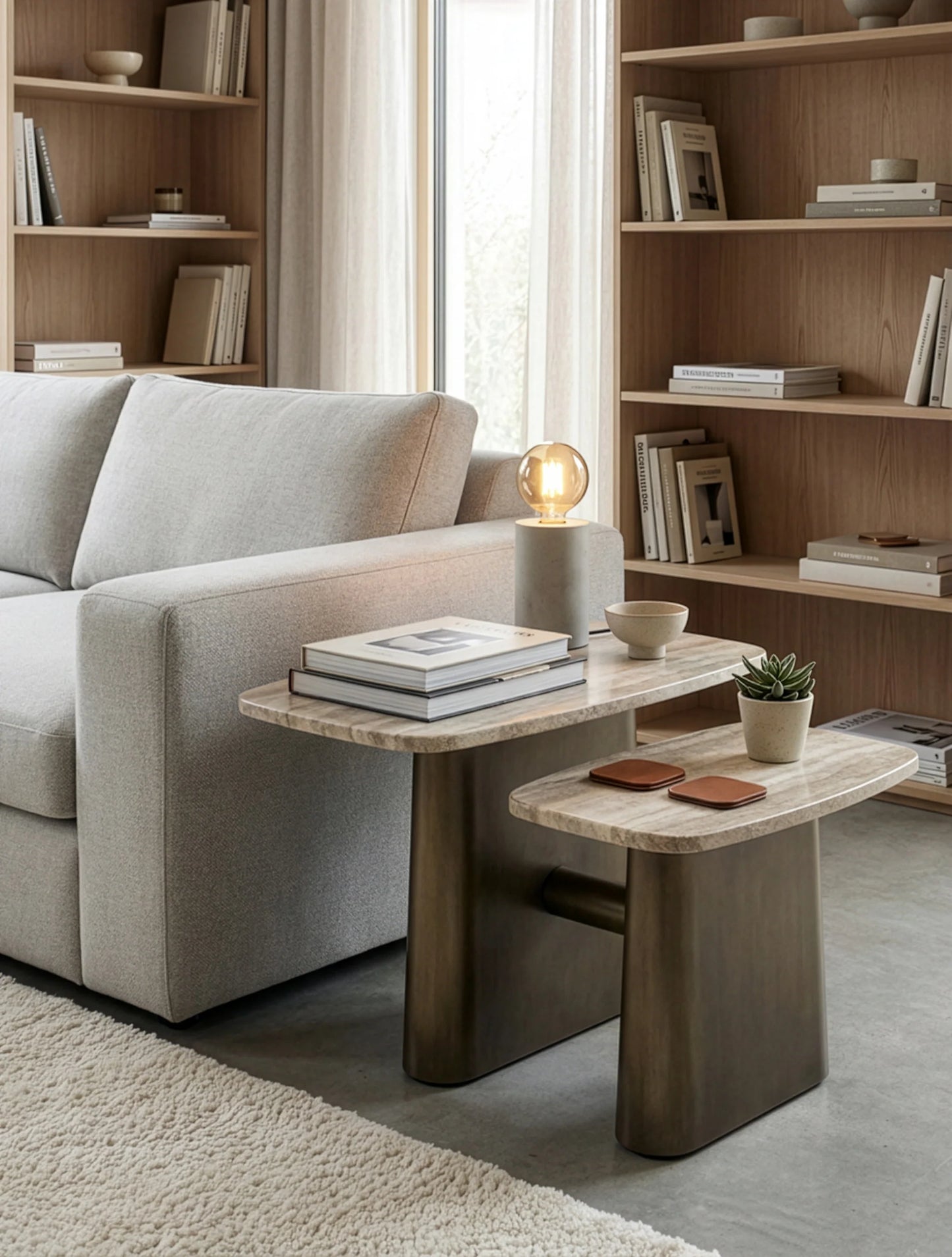 שולחן צד יוקרתי משיש