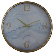 שעון גלים עם גימור מתכת בצבע זהב