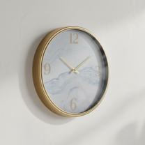 שעון קיר עדין מסגרת זהב