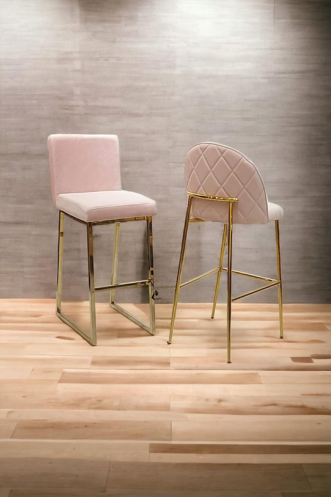 כסא בר דגם סטאר ורוד